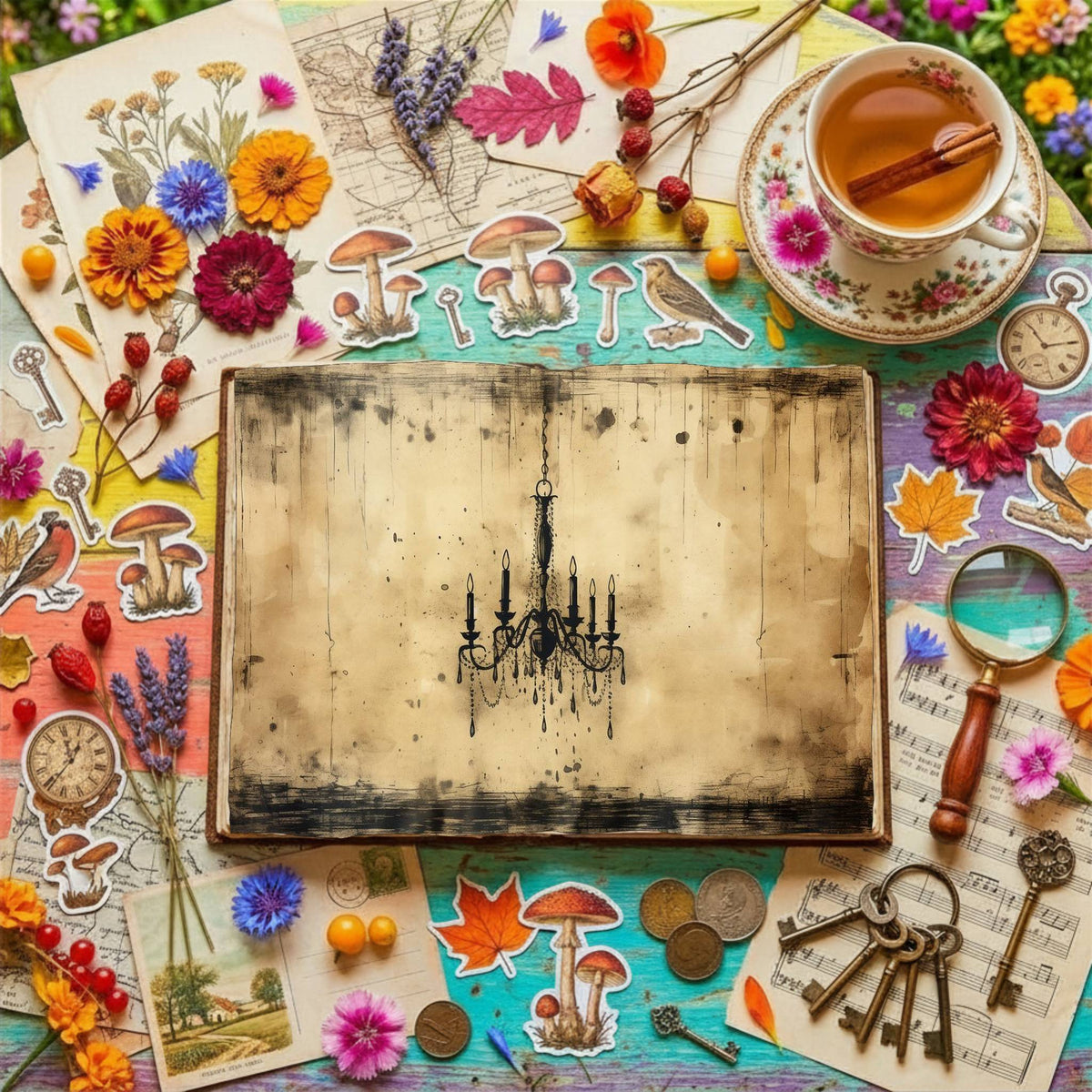 Gothic Chandeliers Digital Papers