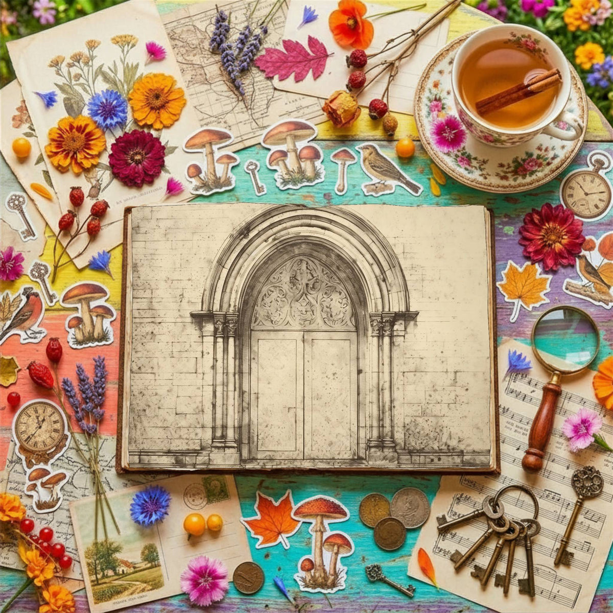 Gothic Doors Digital Papers