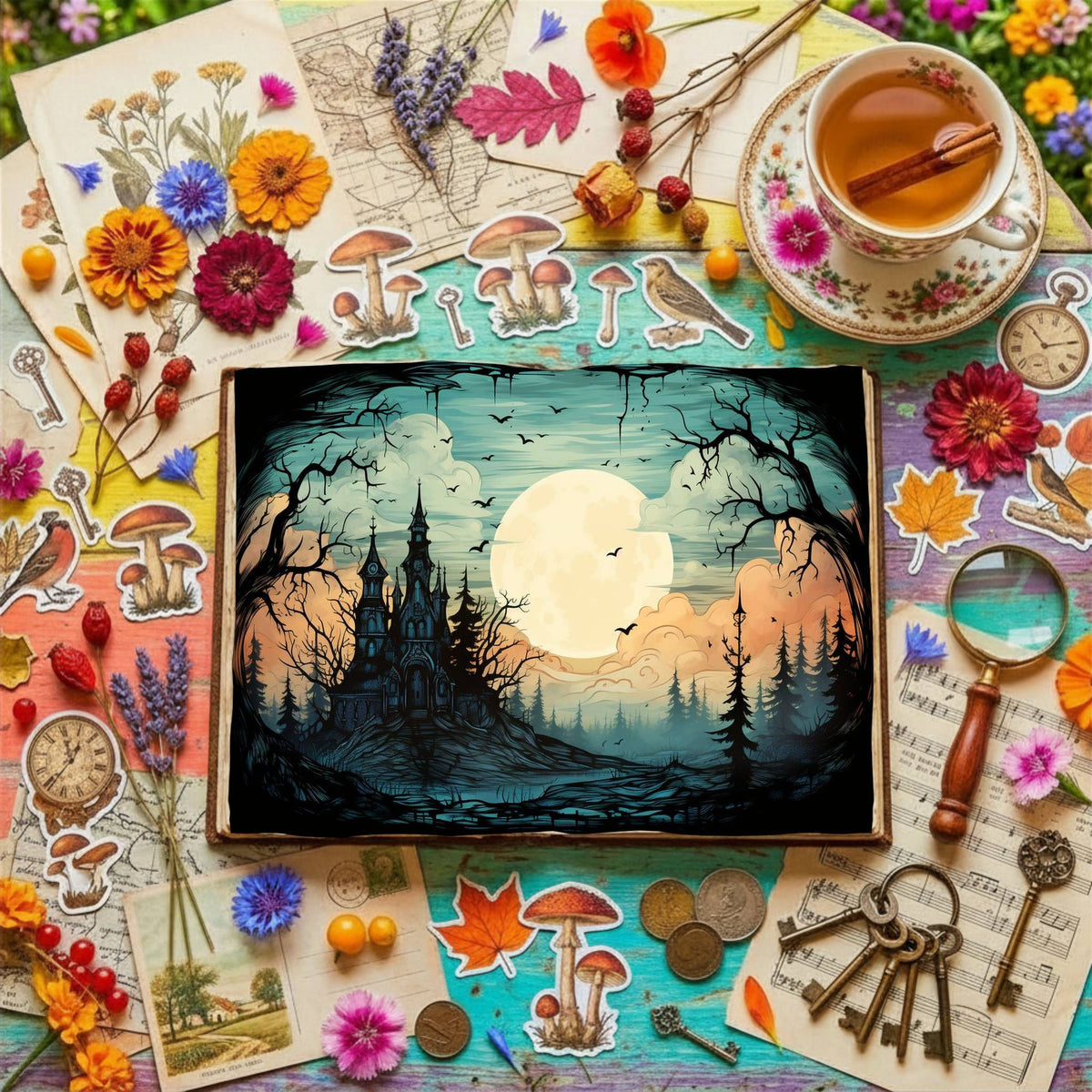 Gothic Moon Digital Papers