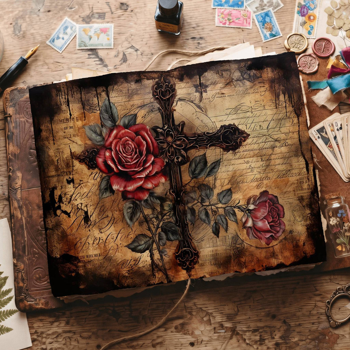 Gothic Rose Digital Papers