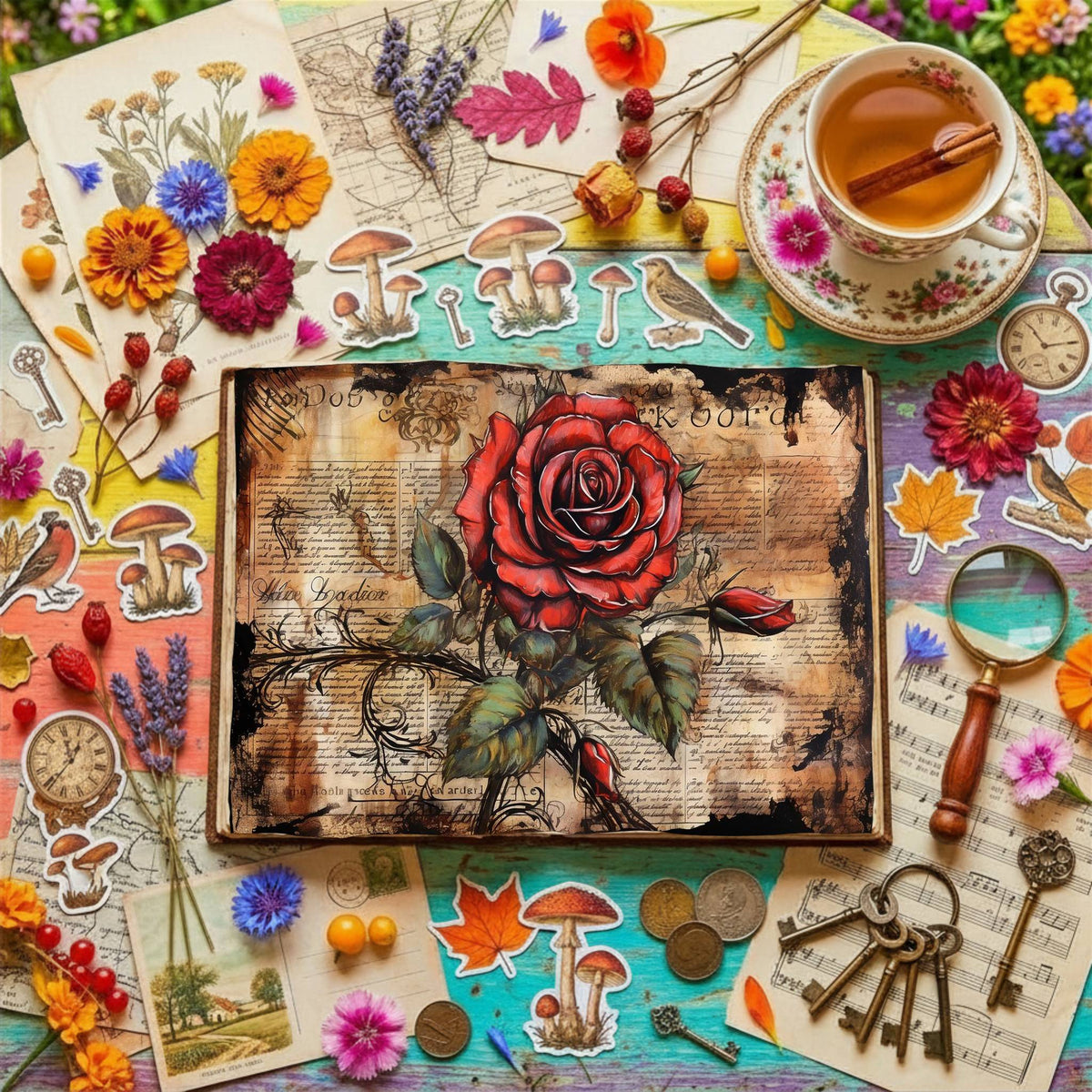 Gothic Roses Digital Papers