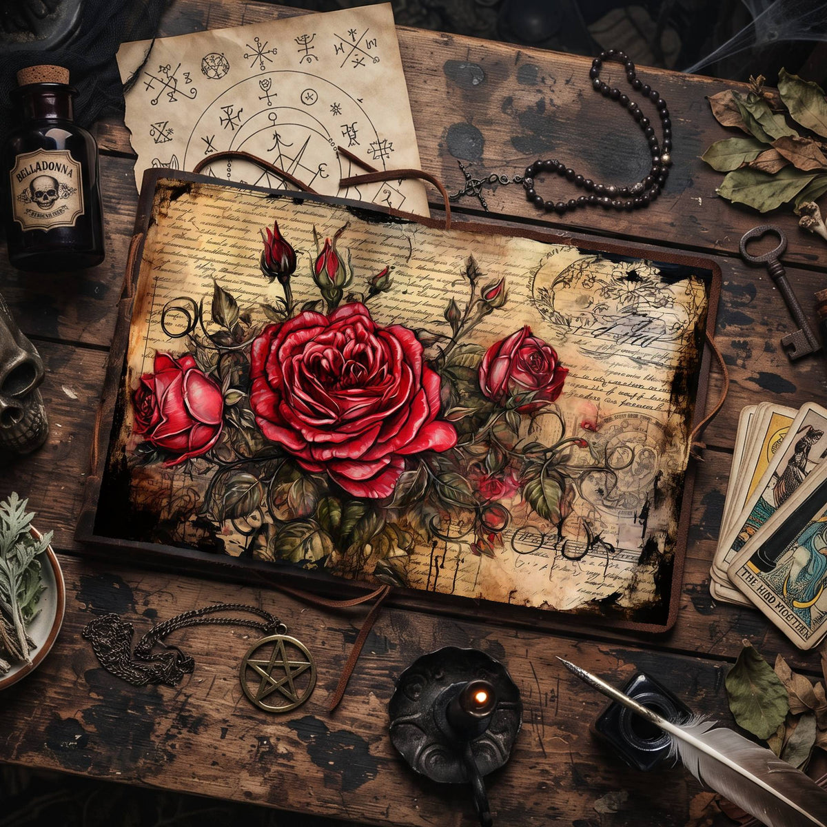 Gothic Roses Digital Papers