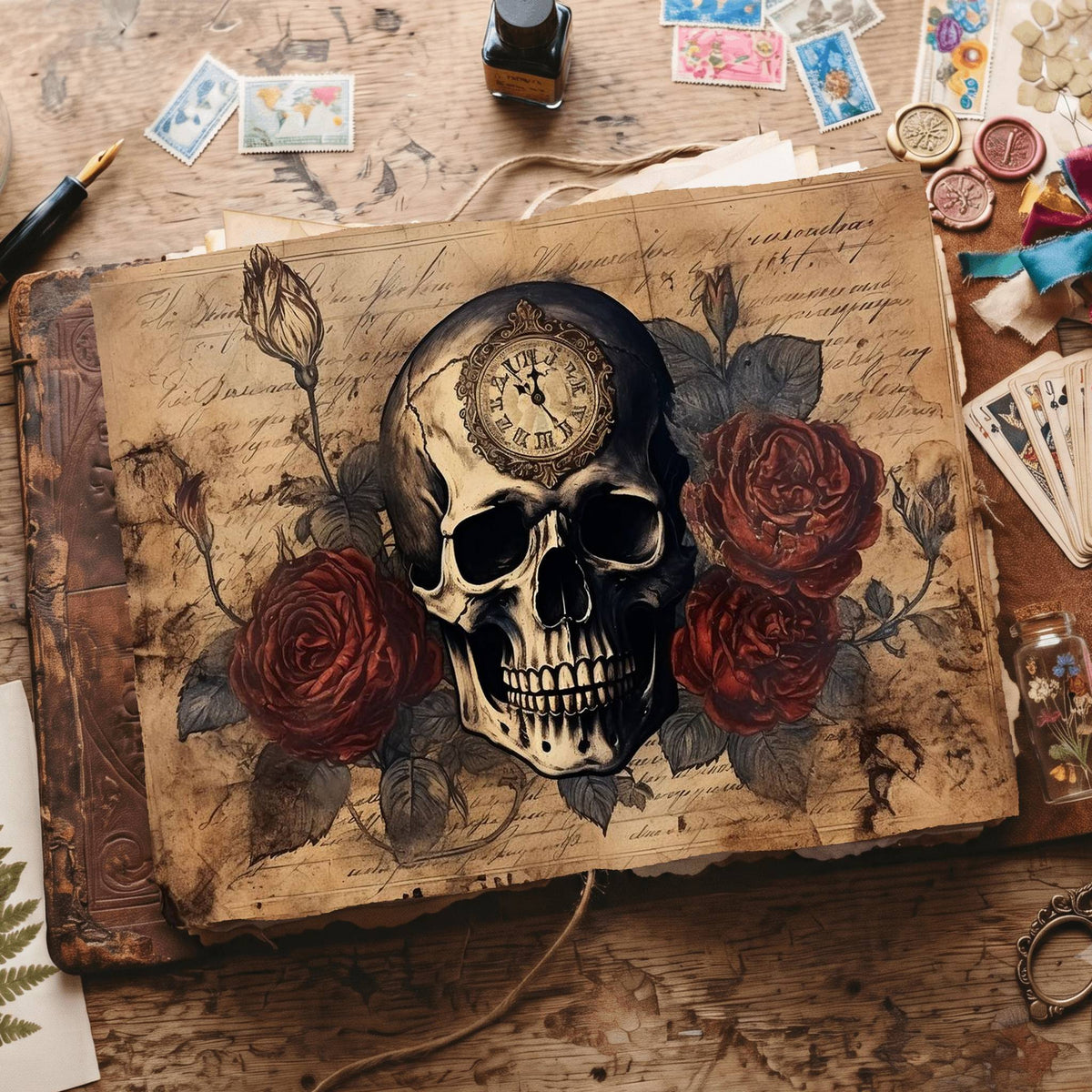 Gothic Skull Digital Papers