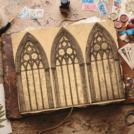 Gothic Windows Digital Papers