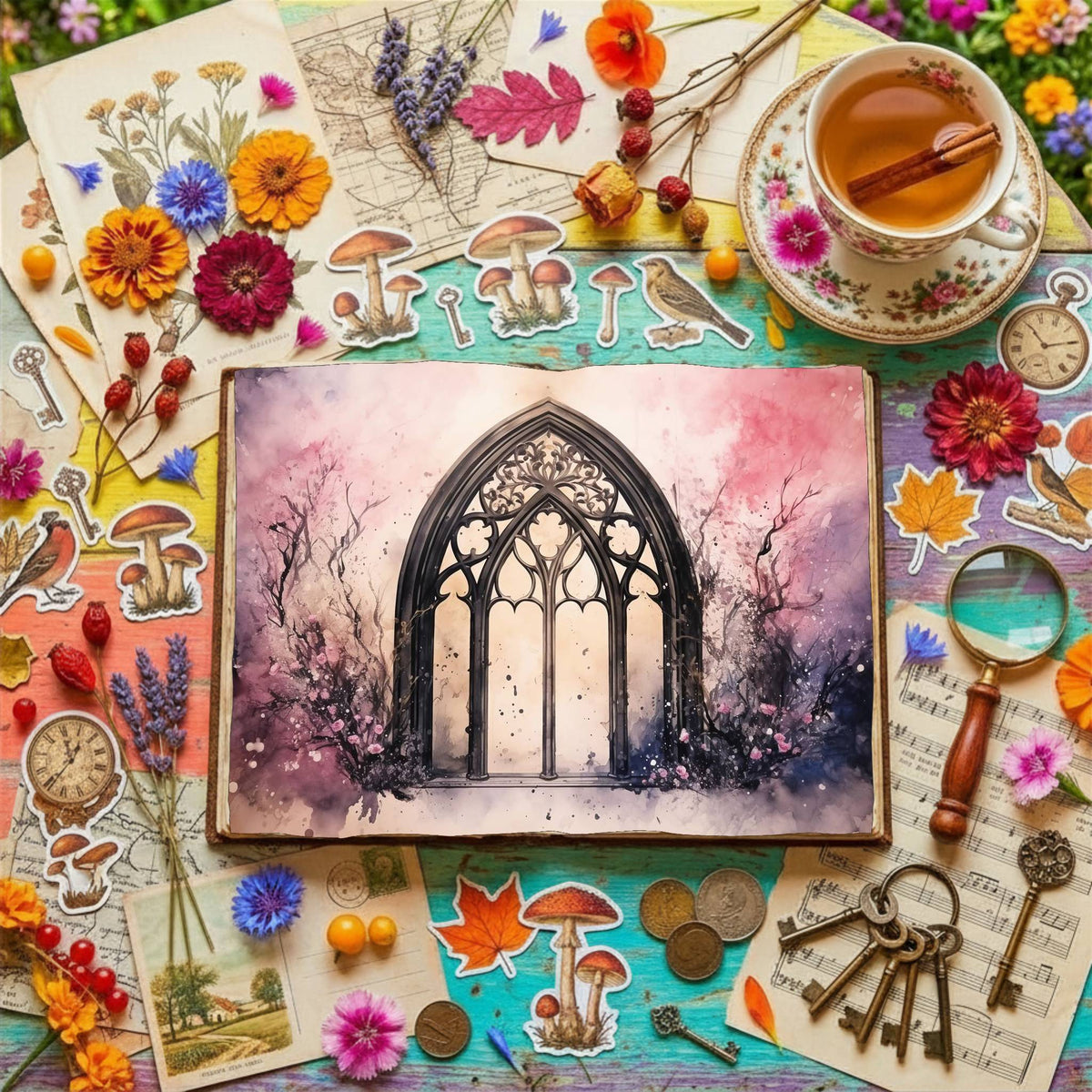 Gothic Windows Digital Papers