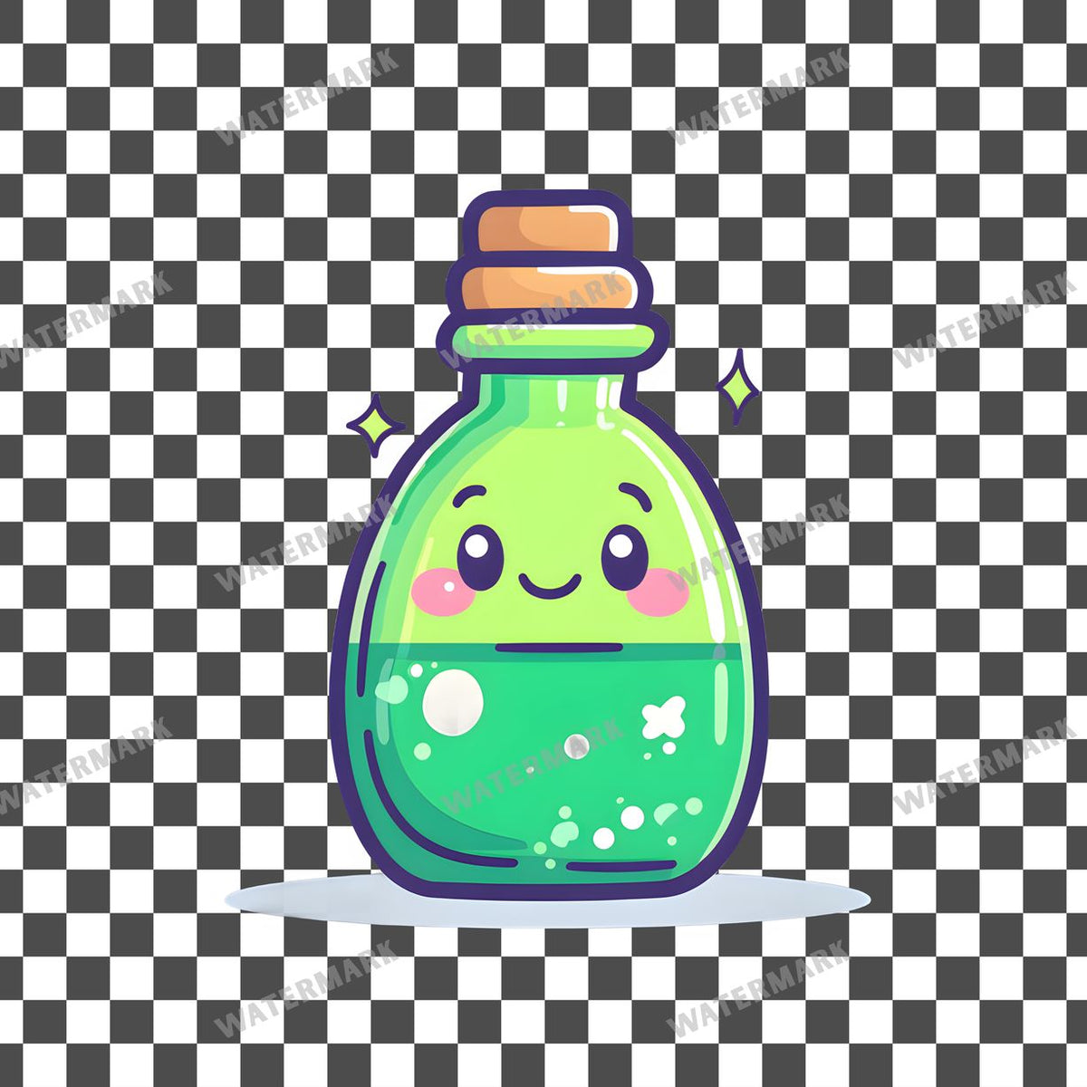 Green Apothecary Kawaii Style Clipart Pngs
