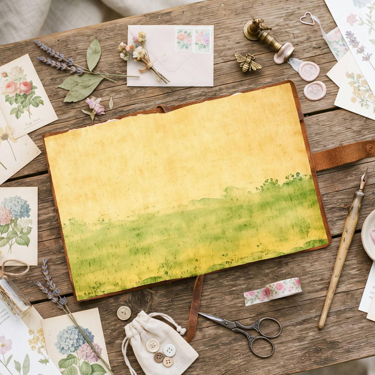 Green Summer Digital Papers