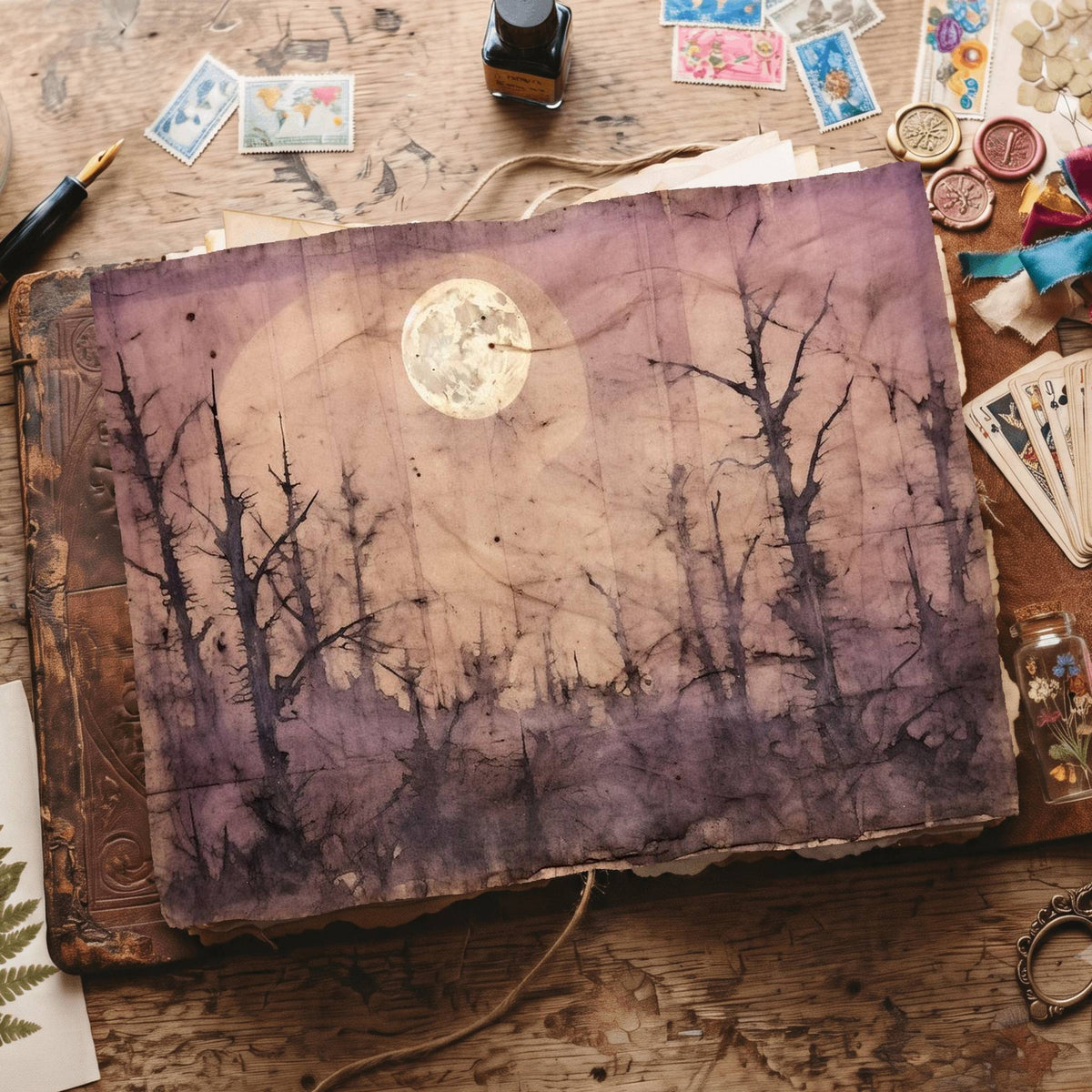 Halloween Moon Digital Papers
