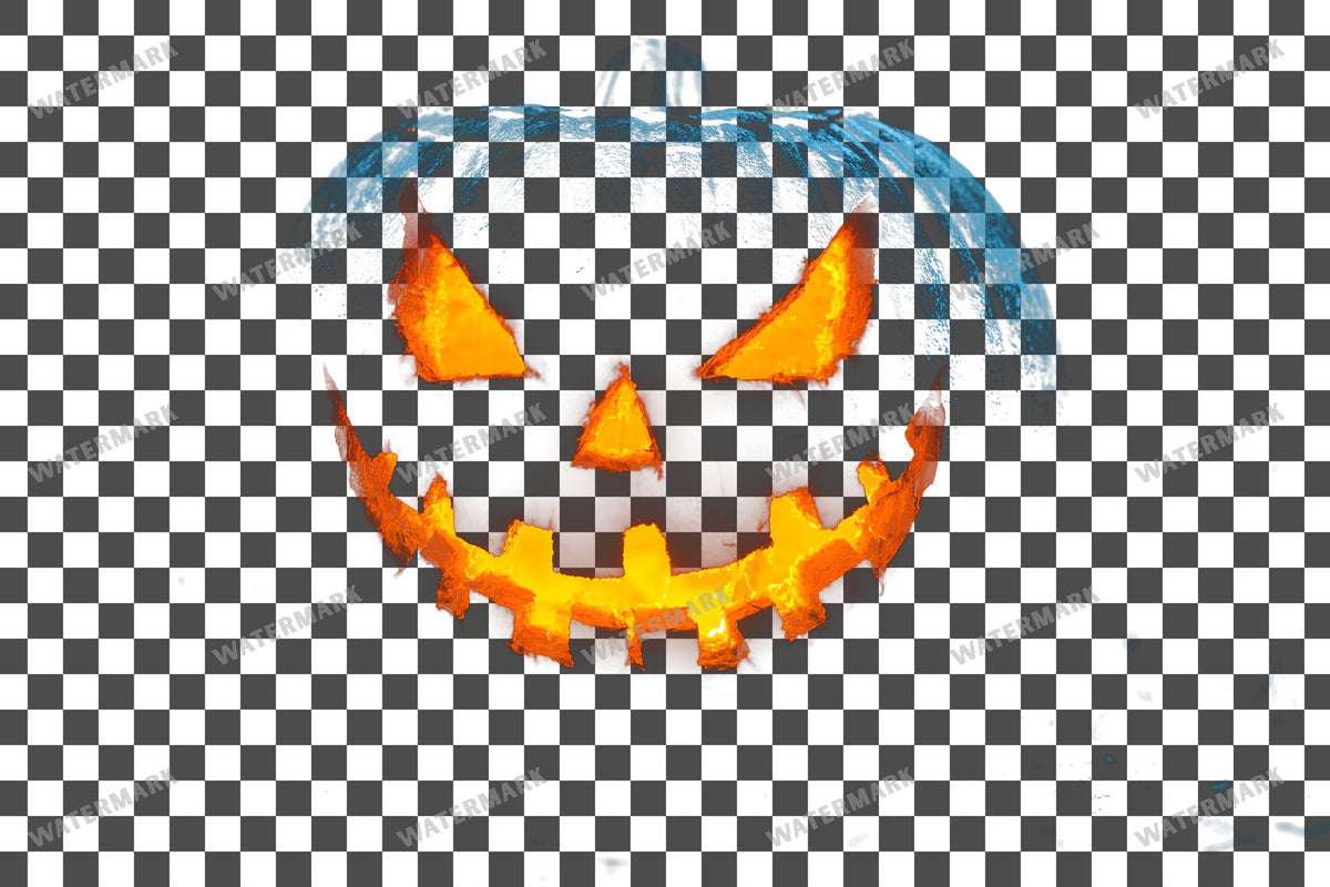 Halloween On A Black Background PNG overlay on a transparent checkered background, preview 1