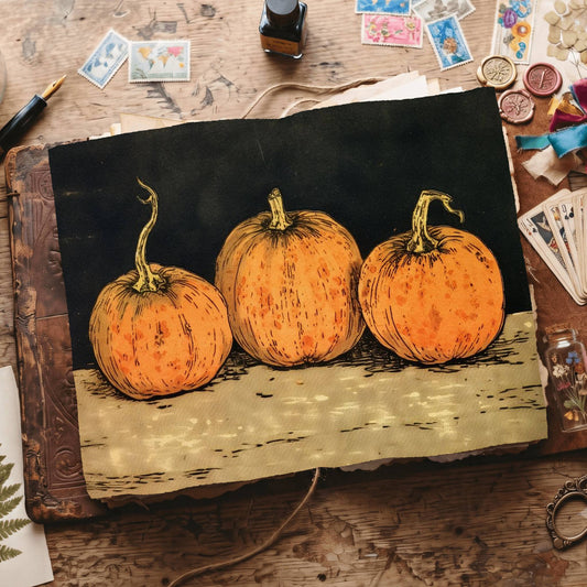 Halloween Pumpkins Digital Papers