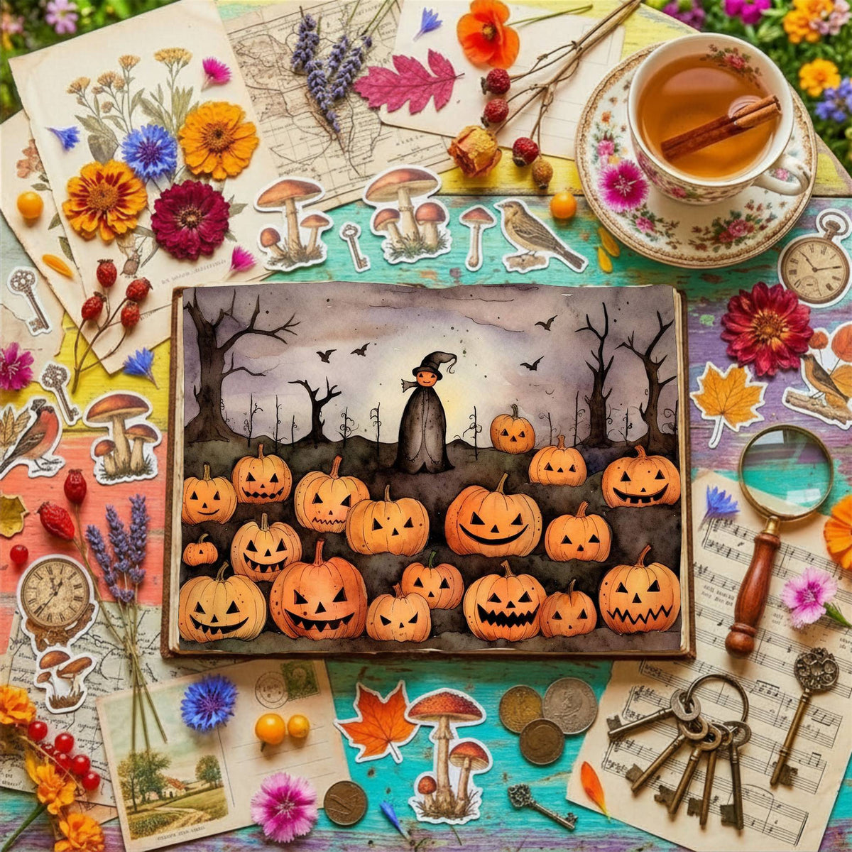 Halloween Pumpkins Digital Papers