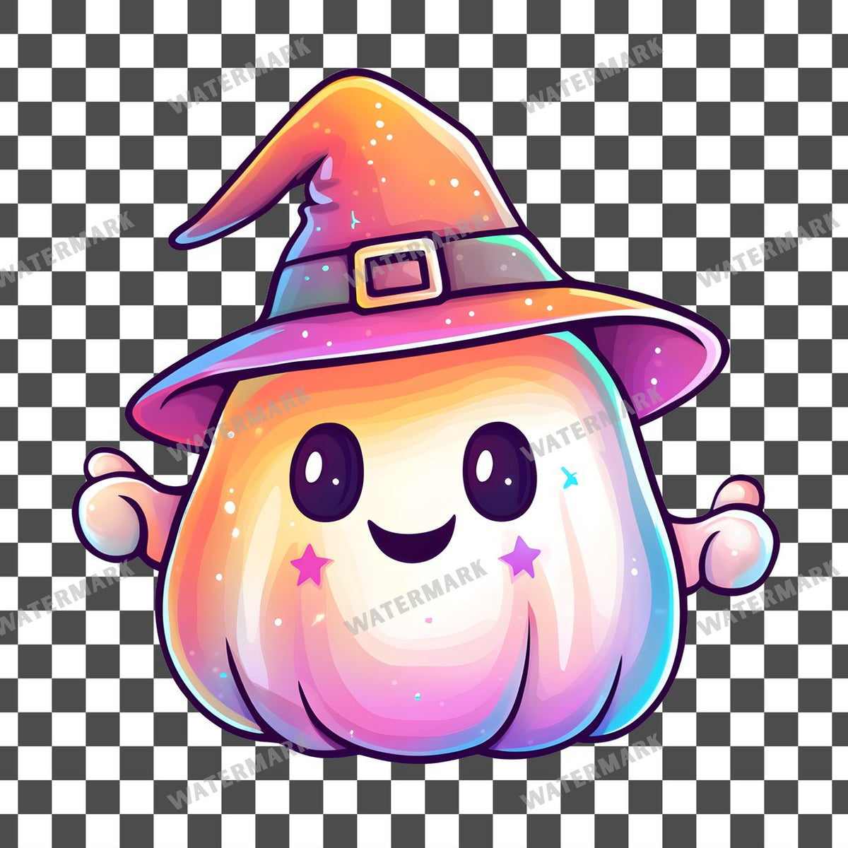 Halloween Kawaii Style Clipart Pngs