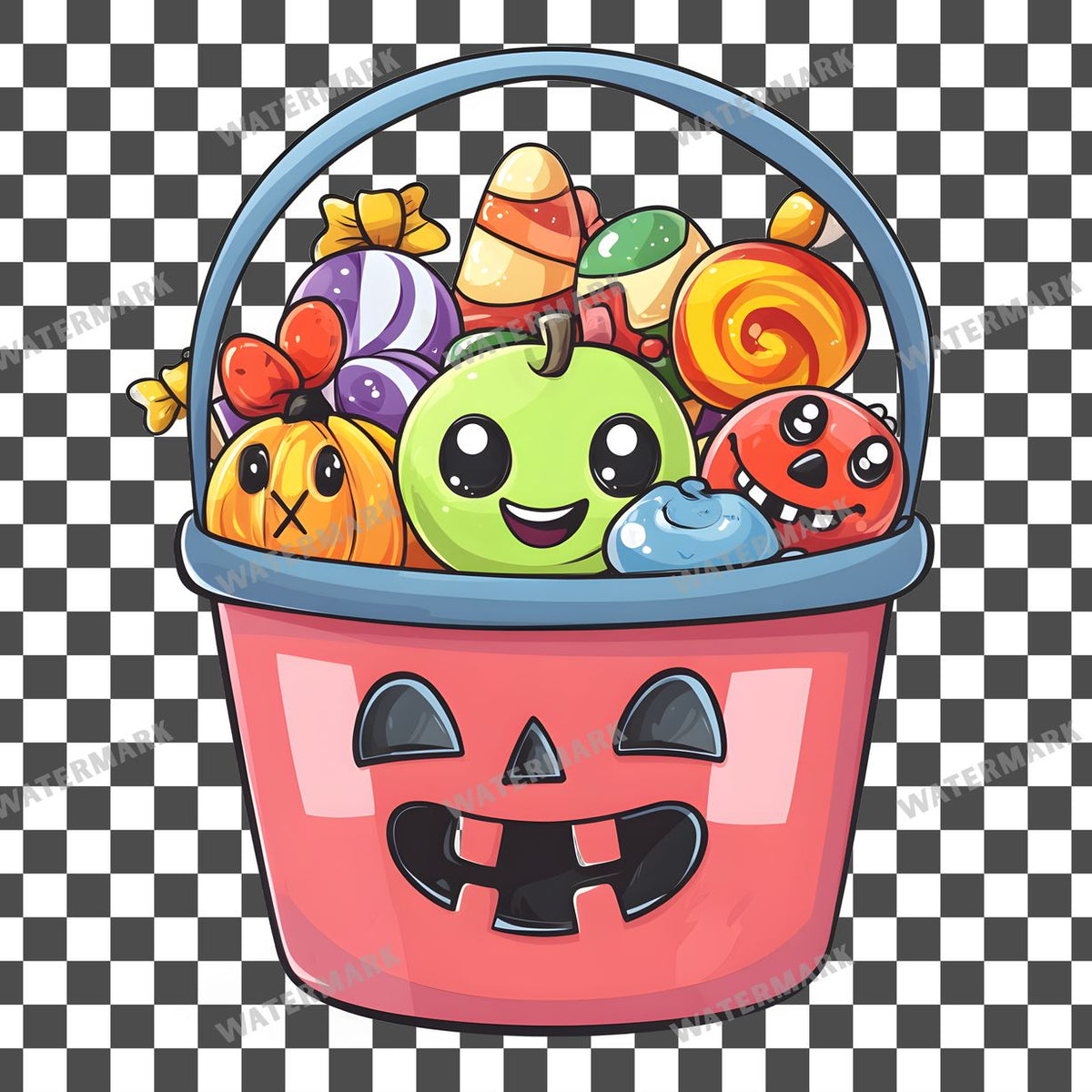 Halloween Kawaii Style Clipart Pngs