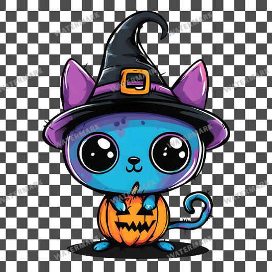 Halloween Kawaii Style Clipart Pngs