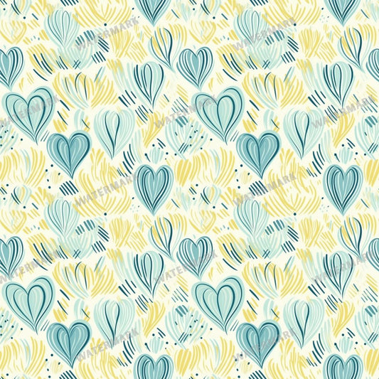Heart Doodles Seamless Pattern