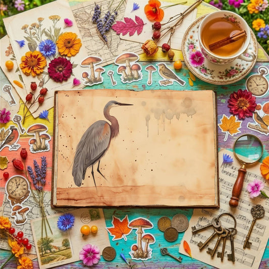 Heron Birds Digital Papers