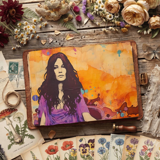 Hippie Woman Digital Papers