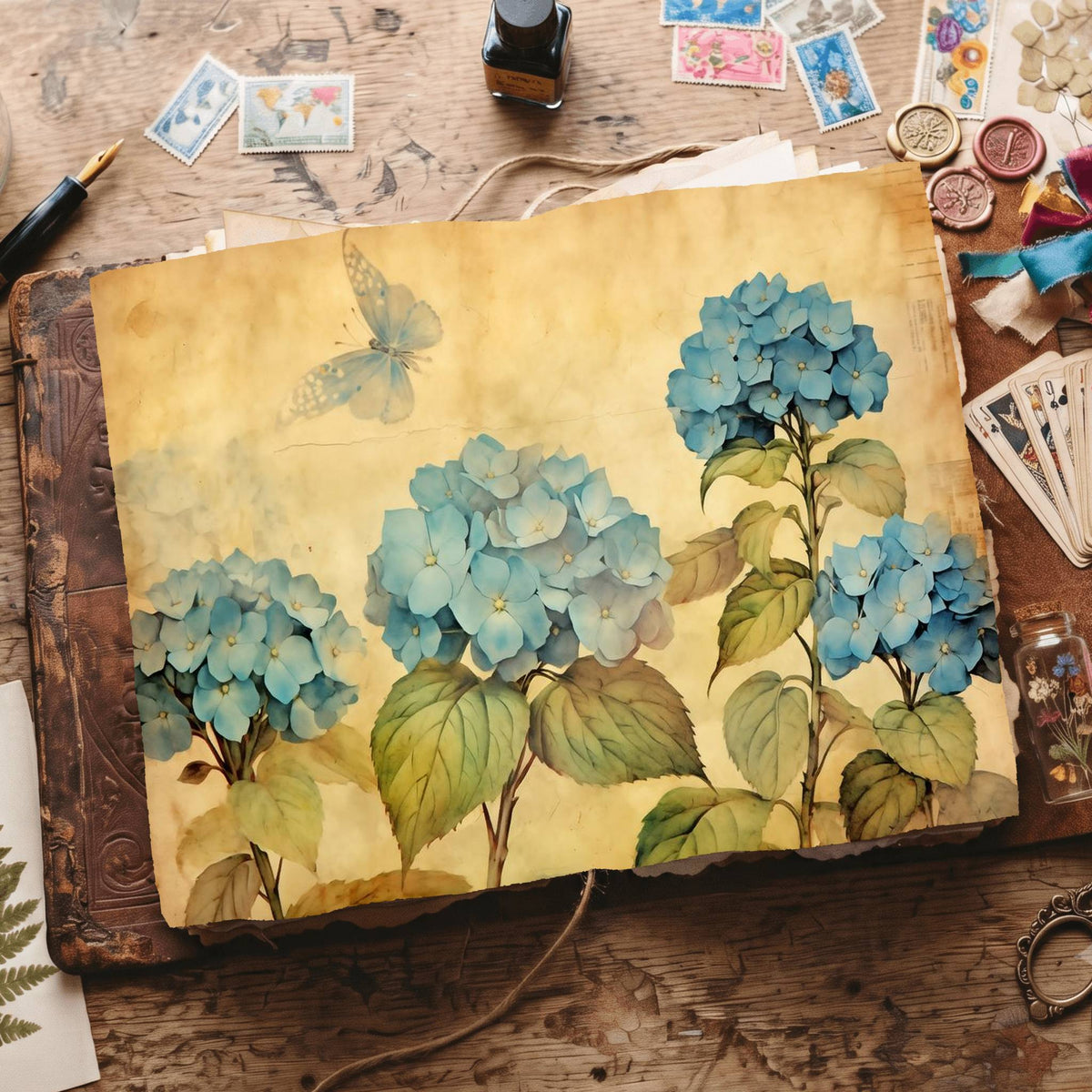 Hydrangea Digital Papers