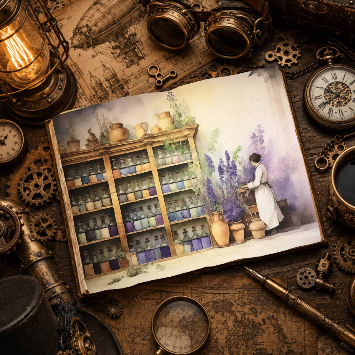 Lavender Apothecary Digital Papers
