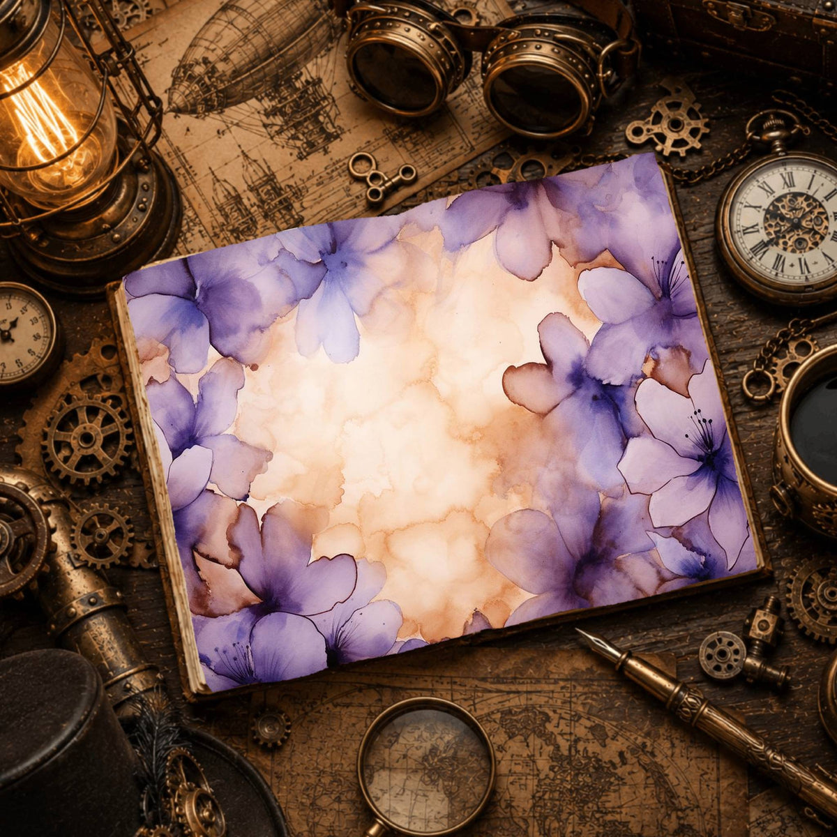 Lavender Crocuses Digital Papers