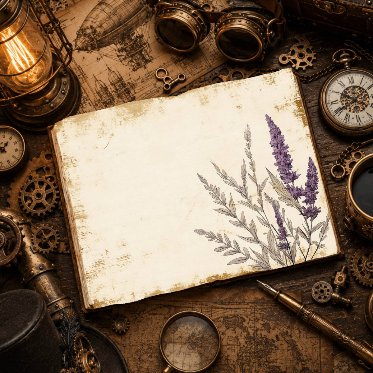 Lavender Leaves Digital Papers