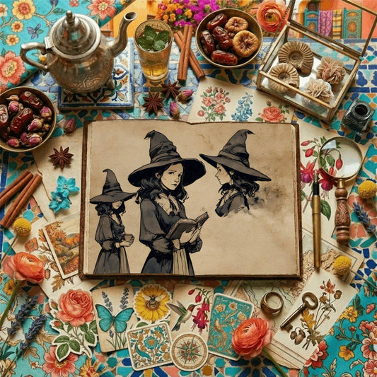 Lined Witchcraft Theme Digital Papers