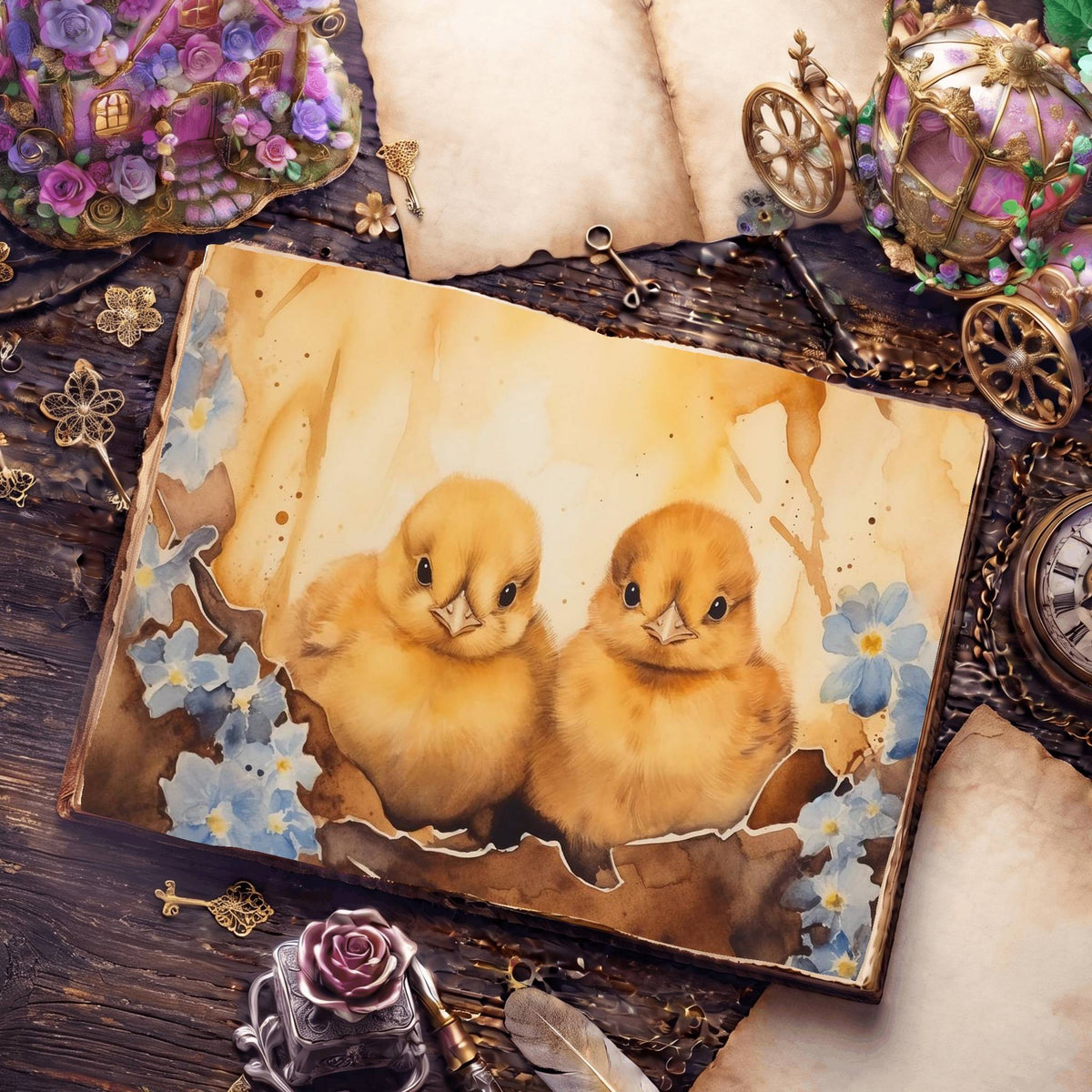 Little Chicks Digital Papers