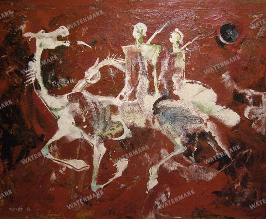 Martin Benka Beside Woodcutters 1940S Vintage Paintings