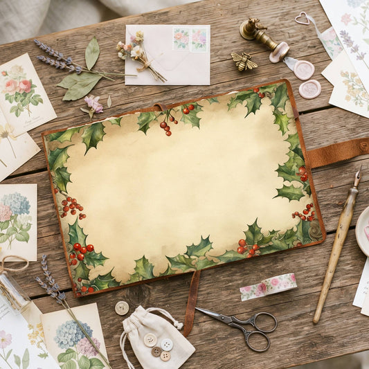 Misletoe Frame Digital Papers