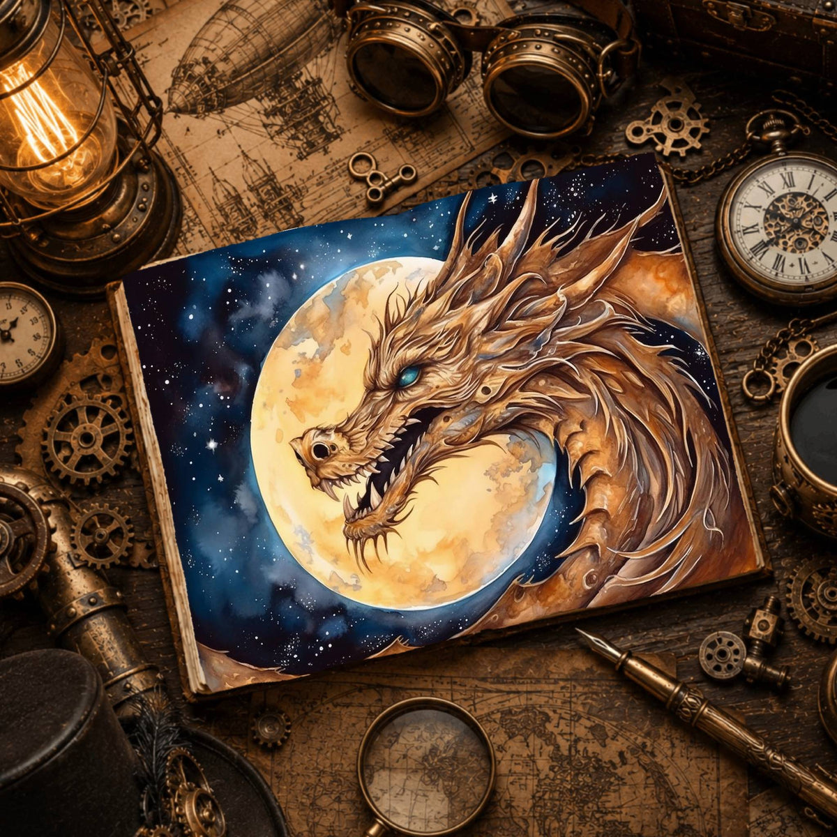 Moon Dragon Digital Papers