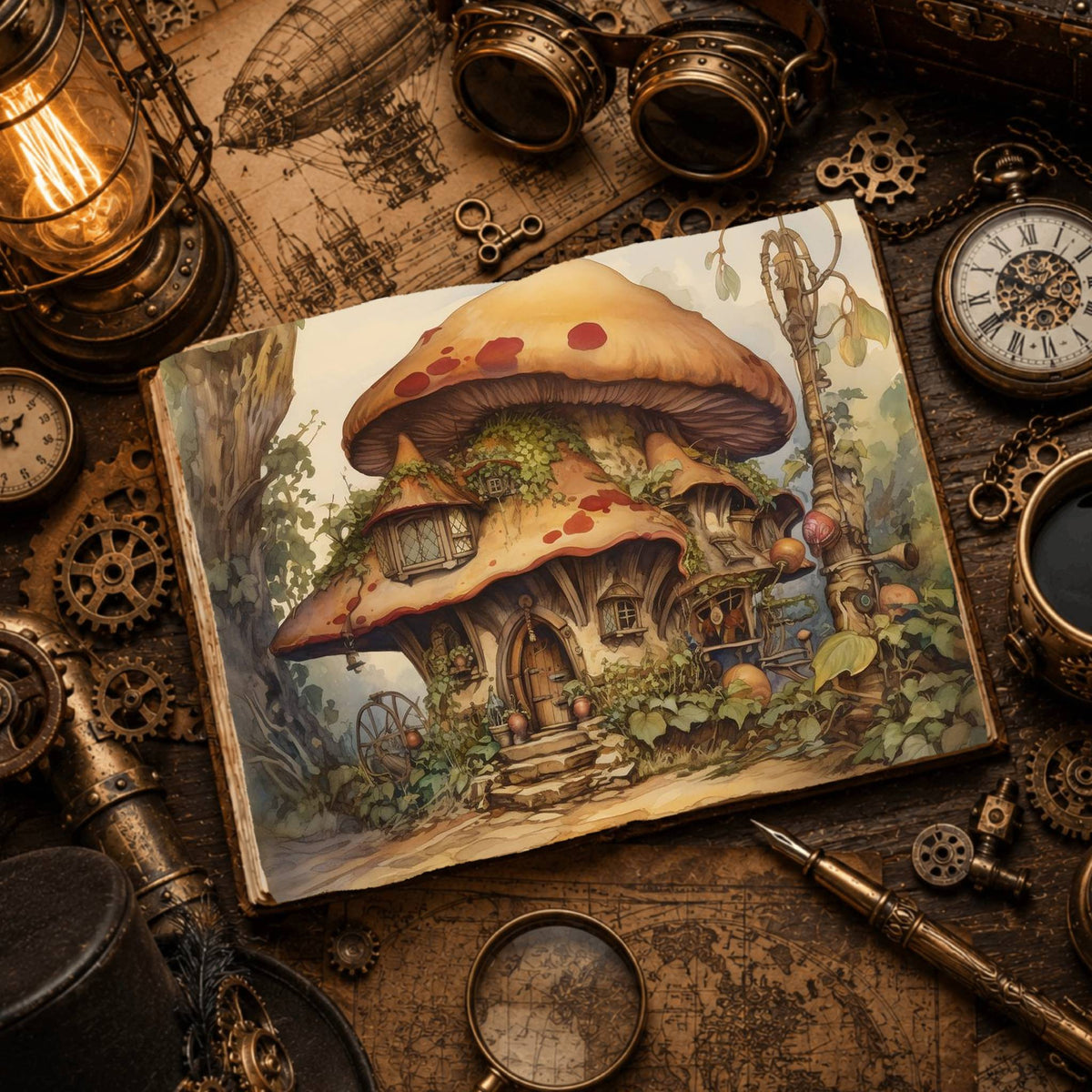 Mushroom Cottage Digital Papers
