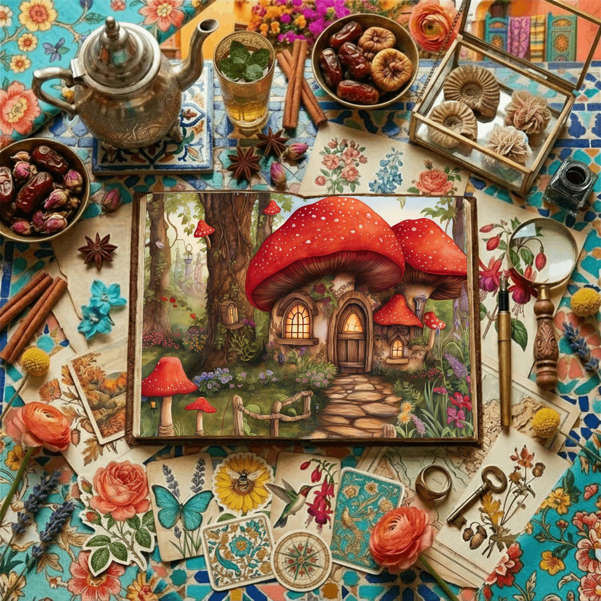 Mushroom Cottage Digital Papers