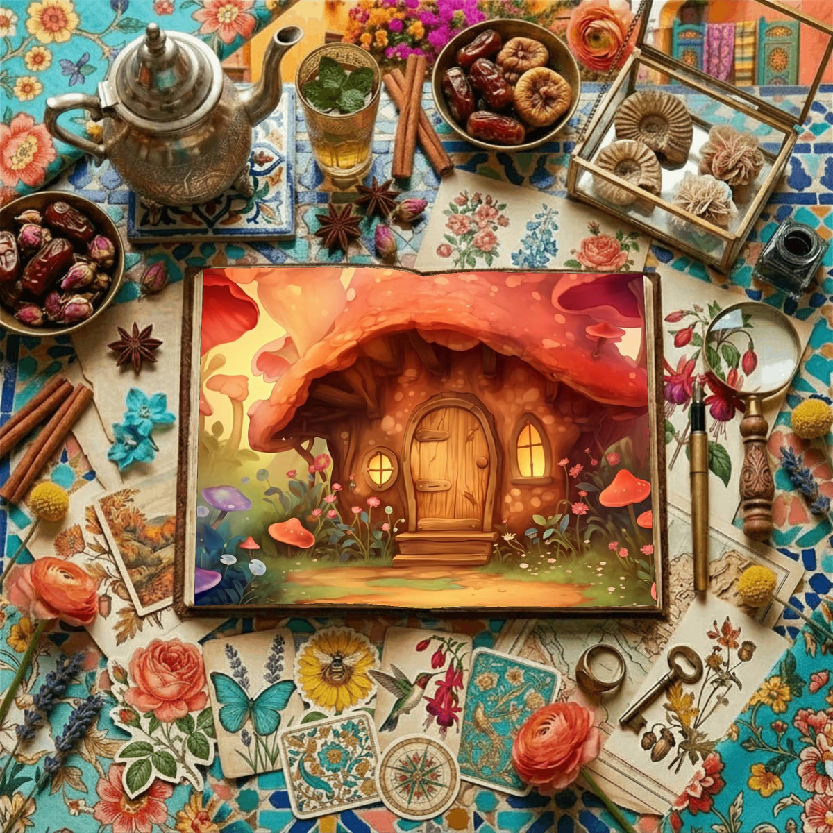 Mushroom Cottage Digital Papers
