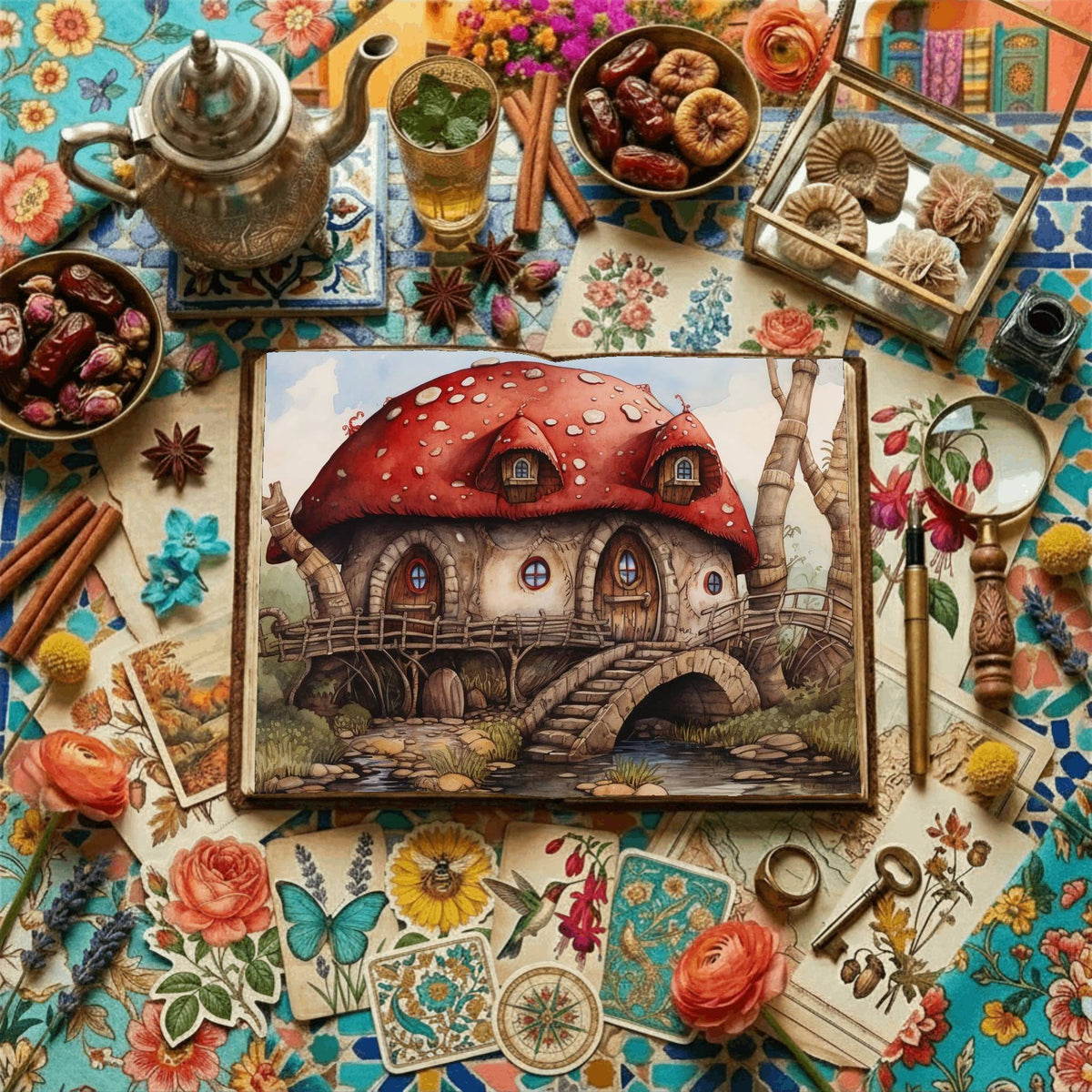 Mushroom Cottage Digital Papers