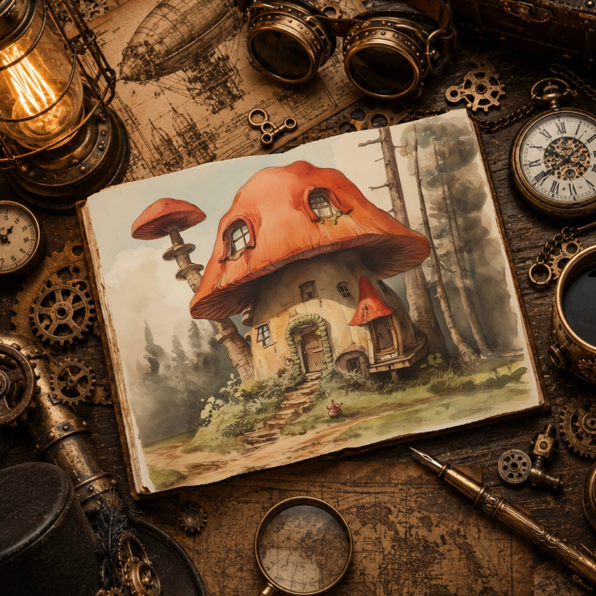 Mushroom Cottage Digital Papers