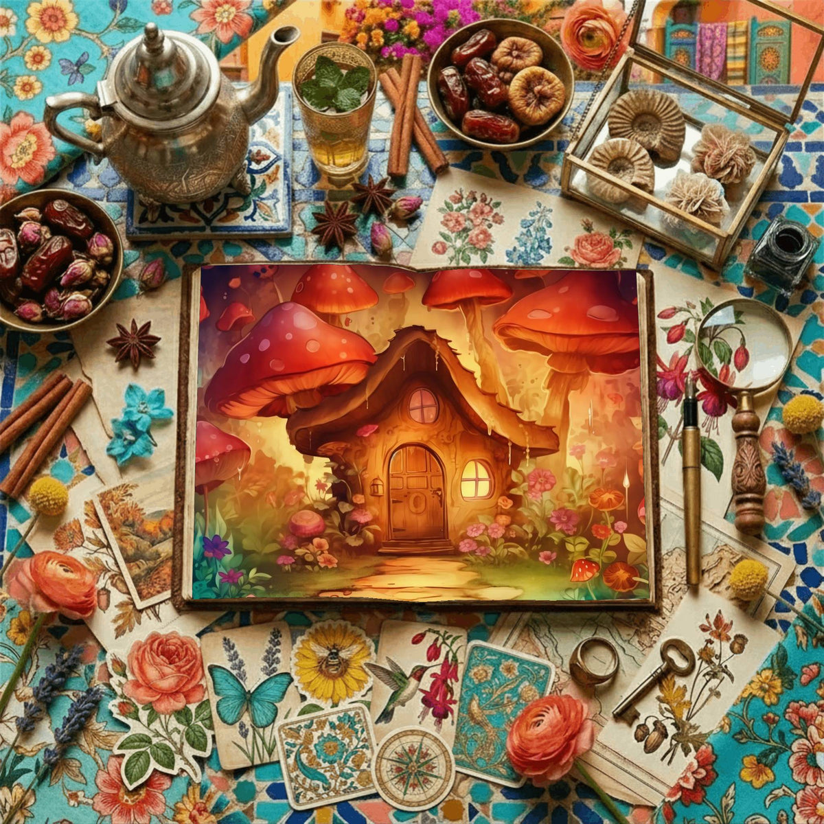 Mushroom Cottage Digital Papers