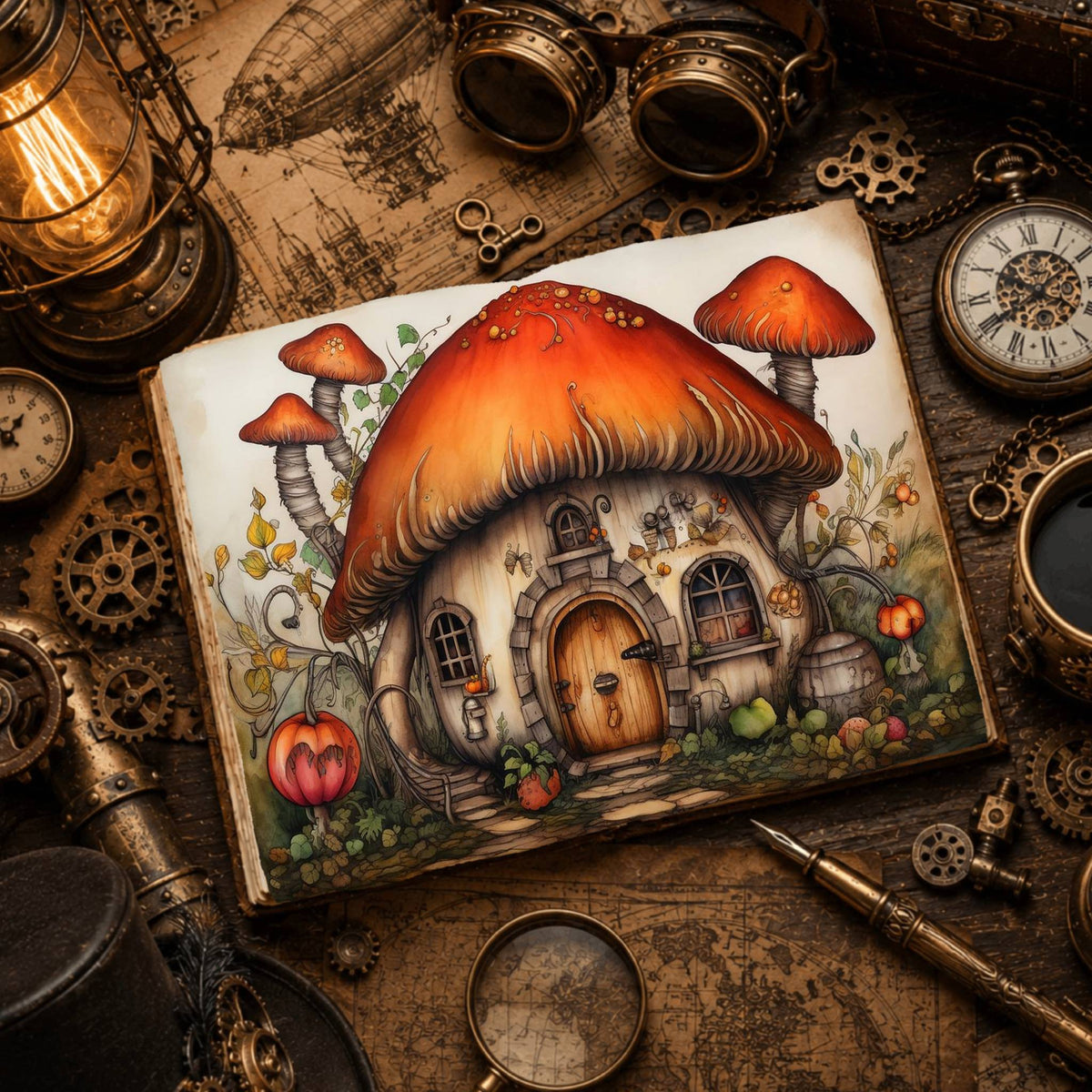 Mushroom Cottage Digital Papers