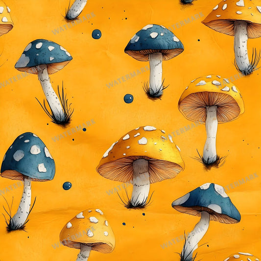 Mushrooms Seamless Pattern