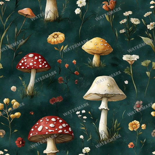 Mushrooms Seamless Pattern
