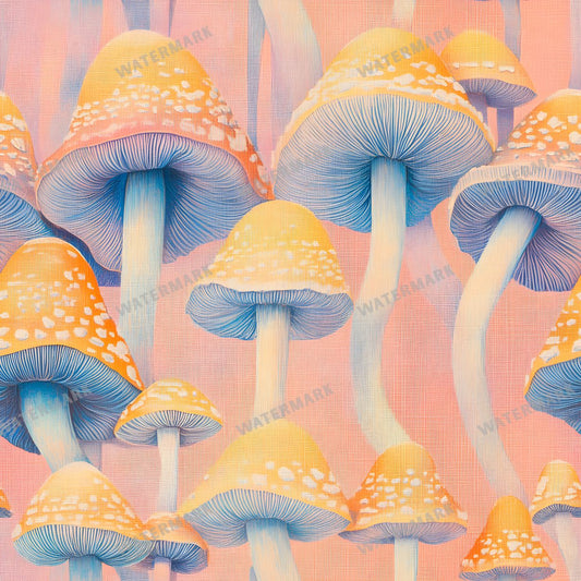 Mushrooms Seamless Pattern