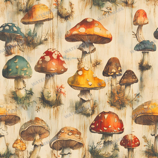 Mushrooms Seamless Pattern