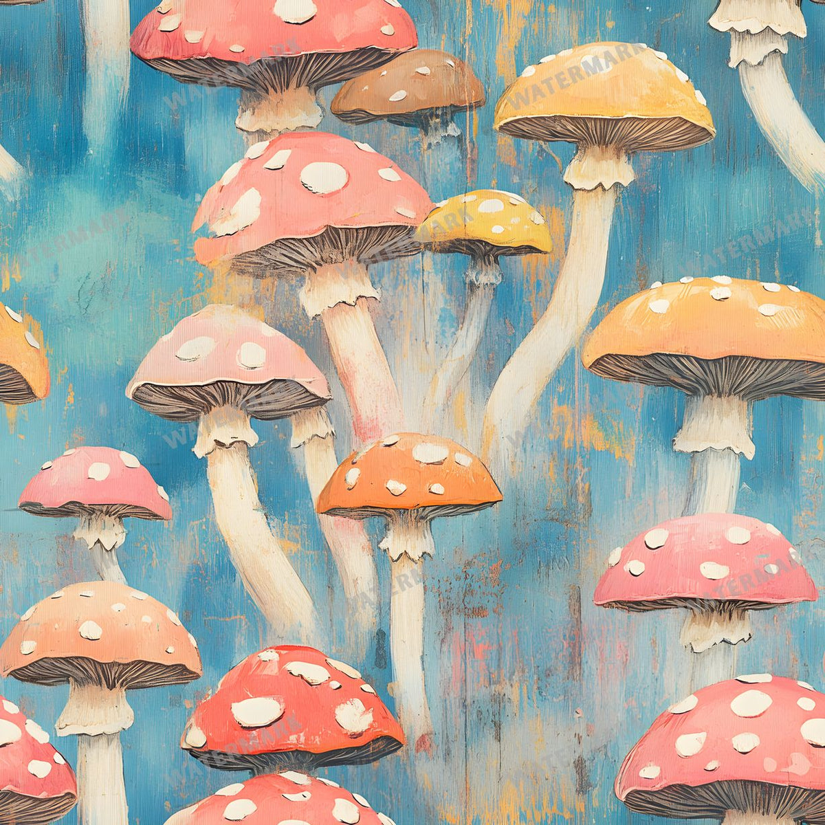 Mushrooms Seamless Pattern