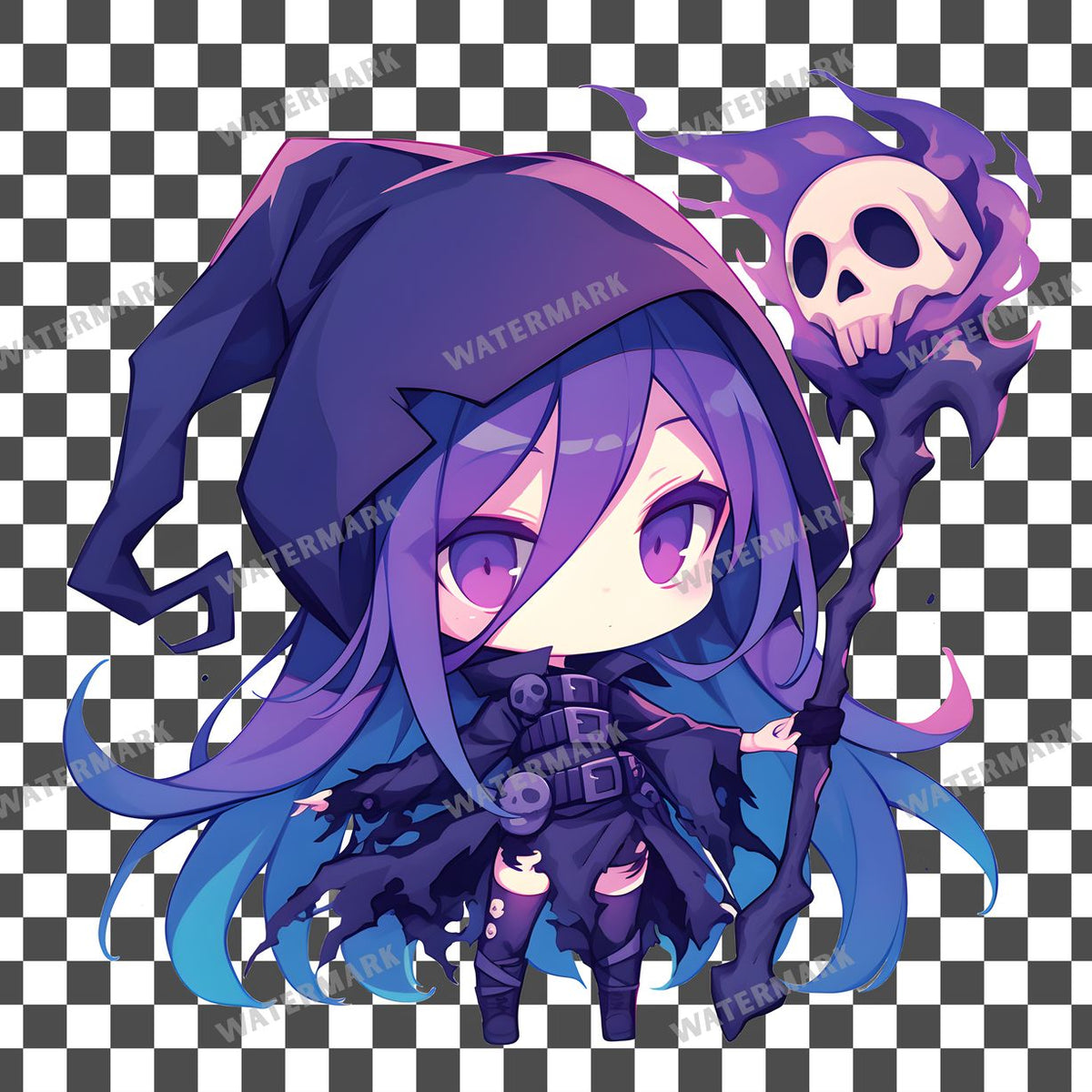 Necromancer Skull Staff Clipart Pngs