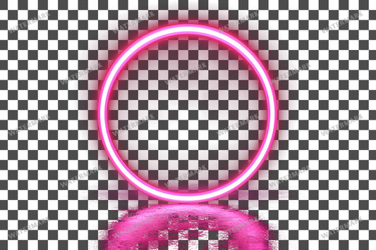 Pink Neon Light Ring Transparent Overlay Pngs