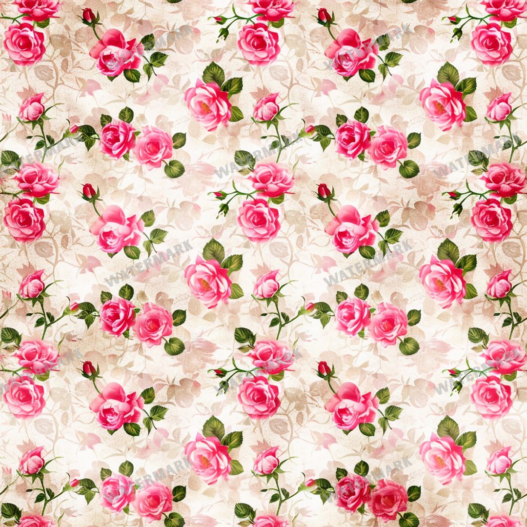 Pink Roses Seamless Pattern