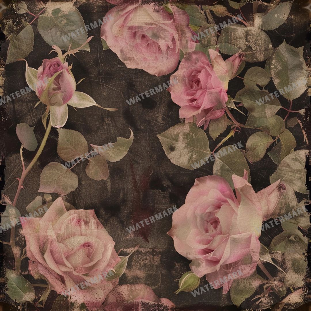 Pink Roses Seamless Pattern