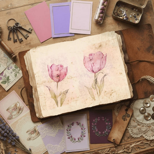Pink Tulip Digital Papers