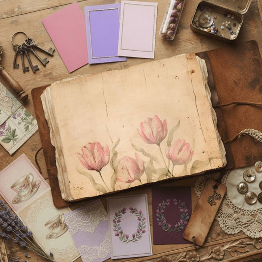 Pink Tulips Digital Papers