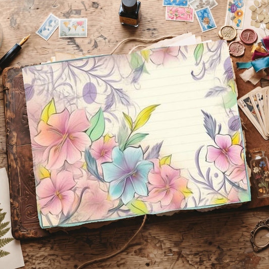 Plain Flower Digital Papers