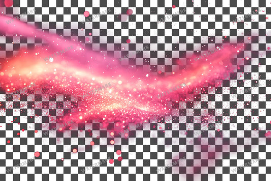 Pop Pink Celestial Light Overlay Cosmic